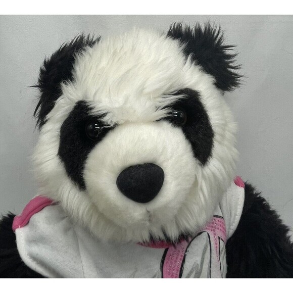 VTG Build A Bear Panda Bear With 3 Peace Sign Tee Shirt Plush Stuffed Animal Toy - Picture 2 of 14